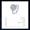 Silver 925 Geometric Diamond Charm Ring Women's Jewelry