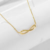 Silver Geometric Diamond Ring Pendant Necklace For Women