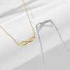 Silver Geometric Diamond Ring Pendant Necklace For Women