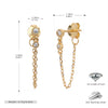Silver 925 Geometric Inlaid Zircon Light Luxury Round Tassel Earrings