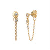 Silver 925 Geometric Inlaid Zircon Light Luxury Round Tassel Earrings