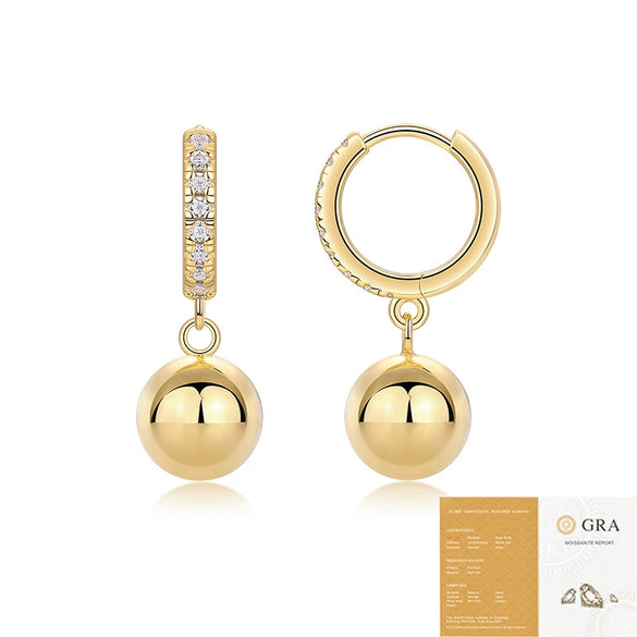 925 Silver Geometric Moissanite Earrings Set With Diamonds For Women Fashion Style