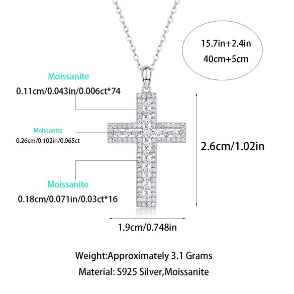 Silver Geometric Pendant Necklace Set With Diamonds