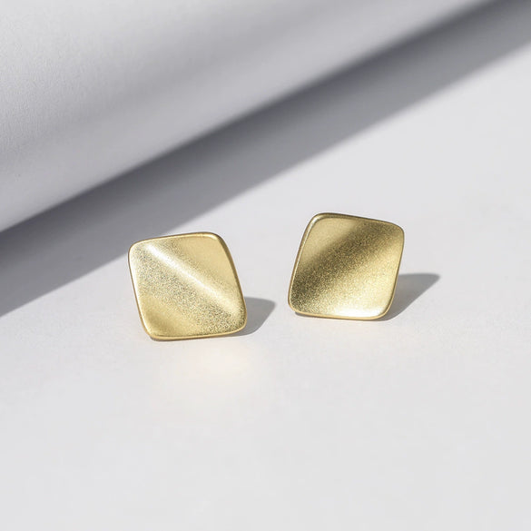 Silver Geometric Simple Retro Style Electroplated Earrings For Women