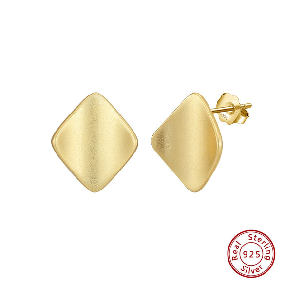 Silver Geometric Simple Retro Style Electroplated Earrings For Women