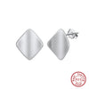 Silver Geometric Simple Retro Style Electroplated Earrings For Women