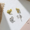 Silver Geometric Simple Retro Style Electroplated Earrings For Women