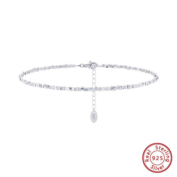 Silver Geometric Square Tube Bracelet For Women