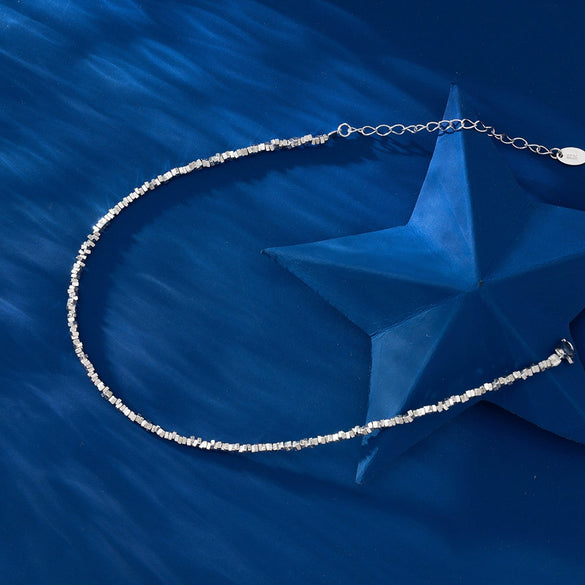 Silver Geometric Square Tube Bracelet For Women