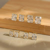 Silver Geometric Stud Earrings Electroplated For Men And Women