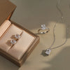 Silver Geometric Stud Earrings Electroplated For Men And Women