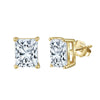 Silver Geometric Stud Earrings Electroplated For Men And Women