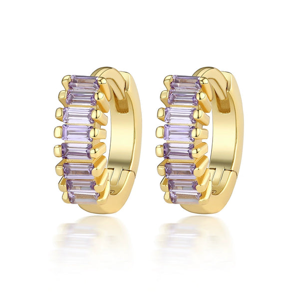 Silver Geometric Zircon Earrings For Women