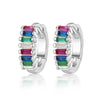 Silver Geometric Zircon Earrings For Women