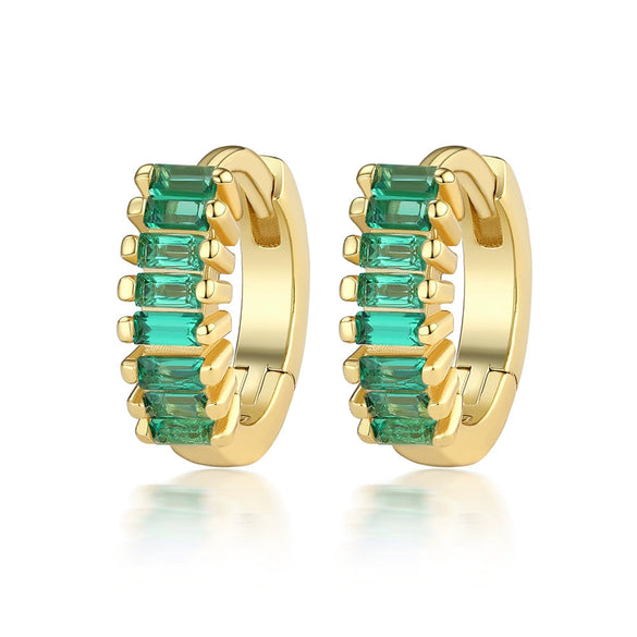 Silver Geometric Zircon Earrings For Women