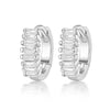 Silver Geometric Zircon Earrings For Women