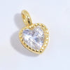 925 Silver Heartshaped Jewelry Pendant Inlaid With Colored Diamonds And Zirconia