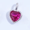 925 Silver Heartshaped Jewelry Pendant Inlaid With Colored Diamonds And Zirconia