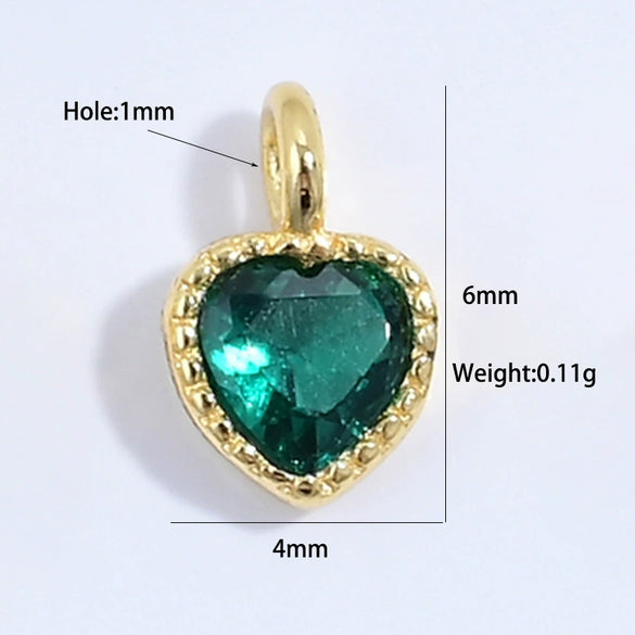 925 Silver Heartshaped Jewelry Pendant Inlaid With Colored Diamonds And Zirconia