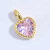 925 Silver Heartshaped Jewelry Pendant Inlaid With Colored Diamonds And Zirconia