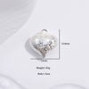 Silver Heartshaped Pendant With Stereo Gloss And Thread Grid Pattern Electroplated