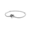 925 Silver Heartshaped Snake Chain Bracelet With Geometric Design In Gold Tone And Rose Gold Tone For Women And Men