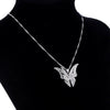 925 Silver Hollow Pointed Butterfly Multi Layer Pendant Jewelry With Geometric Pattern And Electroplating For Men And Women