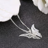 925 Silver Hollow Pointed Butterfly Multi Layer Pendant Jewelry With Geometric Pattern And Electroplating For Men And Women