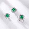 Silver Ice Flower Cut High Carbon Diamond Ring And Pendant Dualuse Jewelry Geometric Style