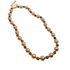 Silver Imitation Pearls And Zircon Geometric Clavicle Necklace For Women Set With Pearls