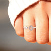 Silver Jewelry Love Diamond Mother And Daughter Opening Ring 925 Sterling Silver Geometric Electroplated