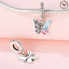 Silver Jewelry Pendant Accessories Beaded Bee Butterfly Dripping Oil Animal Style