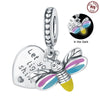 Silver Jewelry Pendant Accessories Beaded Bee Butterfly Dripping Oil Animal Style