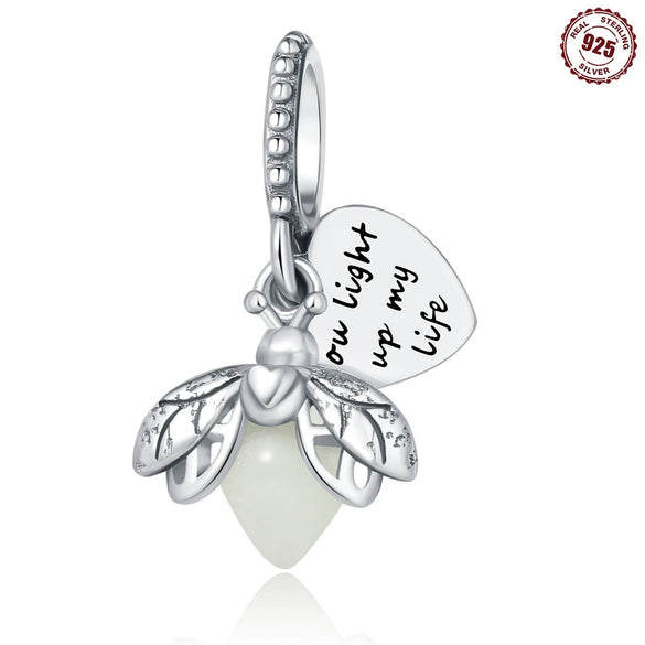 Silver Jewelry Pendant Accessories Beaded Bee Butterfly Dripping Oil Animal Style