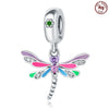 Silver Jewelry Pendant Accessories Beaded Bee Butterfly Dripping Oil Animal Style