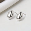 Silver Jewelry S925 Sterling Silver Geometric Oval Earrings For Women