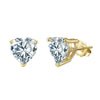 Silver Jewelry 925 Silver Geometric Heartshaped Electroplated Zircon Earrings For Women And Students