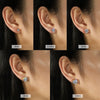 Silver Jewelry 925 Silver Geometric Heartshaped Electroplated Zircon Earrings For Women And Students