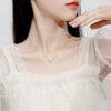 Silver Microinlaid Diamond Butterfly Necklace For Women