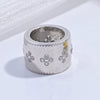 Silver Middle Ancient Brushed Fourleaf Clover And Eight Pointed Star Bead Spacer Diy Bracelet Necklace Set With Zircon