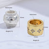Silver Middle Ancient Brushed Fourleaf Clover And Eight Pointed Star Bead Spacer Diy Bracelet Necklace Set With Zircon