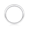 Silver Moissanite Geometric Ring Set With Diamonds Fashion Style