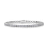 Silver Moissanite Geometric Style Women's Bracelet Set With Diamonds