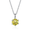 Silver Moissanite Necklace Set With Precious Stones Animals Zodiac Round Shape For Women