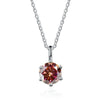 Silver Moissanite Necklace Set With Precious Stones Animals Zodiac Round Shape For Women