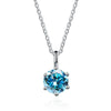 Silver Moissanite Necklace Set With Precious Stones Animals Zodiac Round Shape For Women
