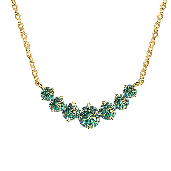 Silver Moissanite Pendant Necklace For Women Set With Gems In Animal Zodiac Style And Round Shape