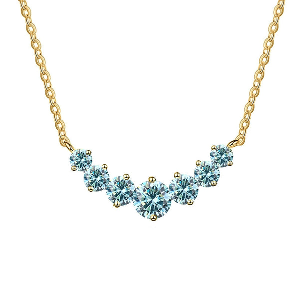 Silver Moissanite Pendant Necklace For Women Set With Gems In Animal Zodiac Style And Round Shape