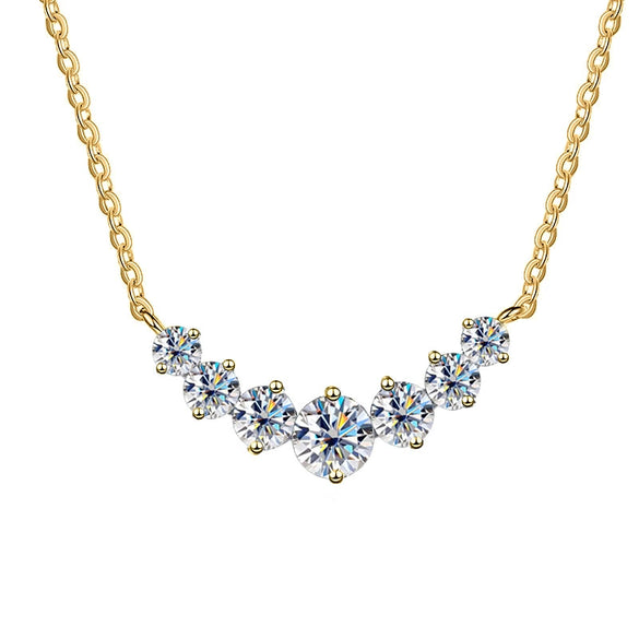 Silver Moissanite Pendant Necklace For Women Set With Gems In Animal Zodiac Style And Round Shape