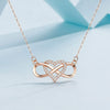 Silver Necklace Fashion Tie Heart Micro Inlay Pendant Jewelry